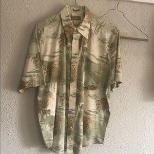 Men's Palm Tree Print Casual Shirt